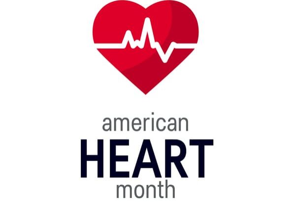 National heart month concept. Simple design in flat style, vector